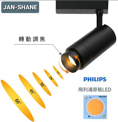 JSL-1905-2A  調焦軌道燈 15W              